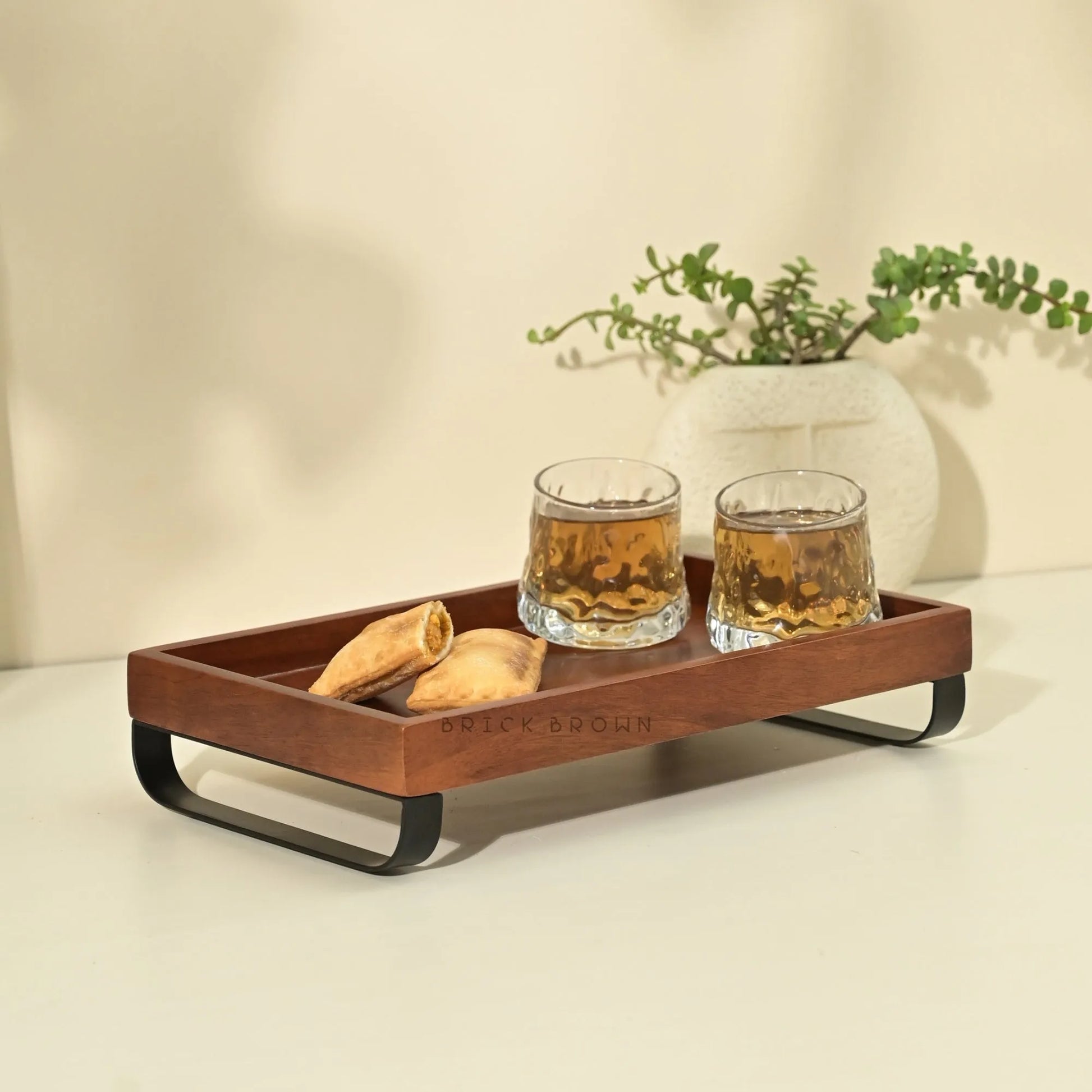Cresta Serving Tray from Mahogany Collection