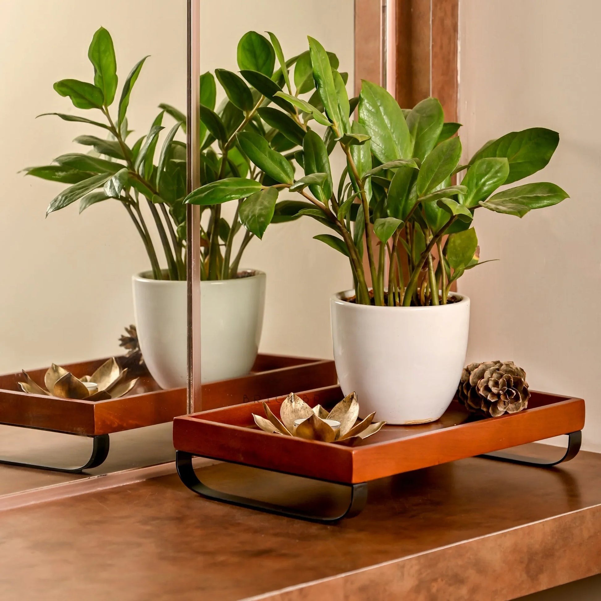 Cresta Serving Tray from Mahogany Collection