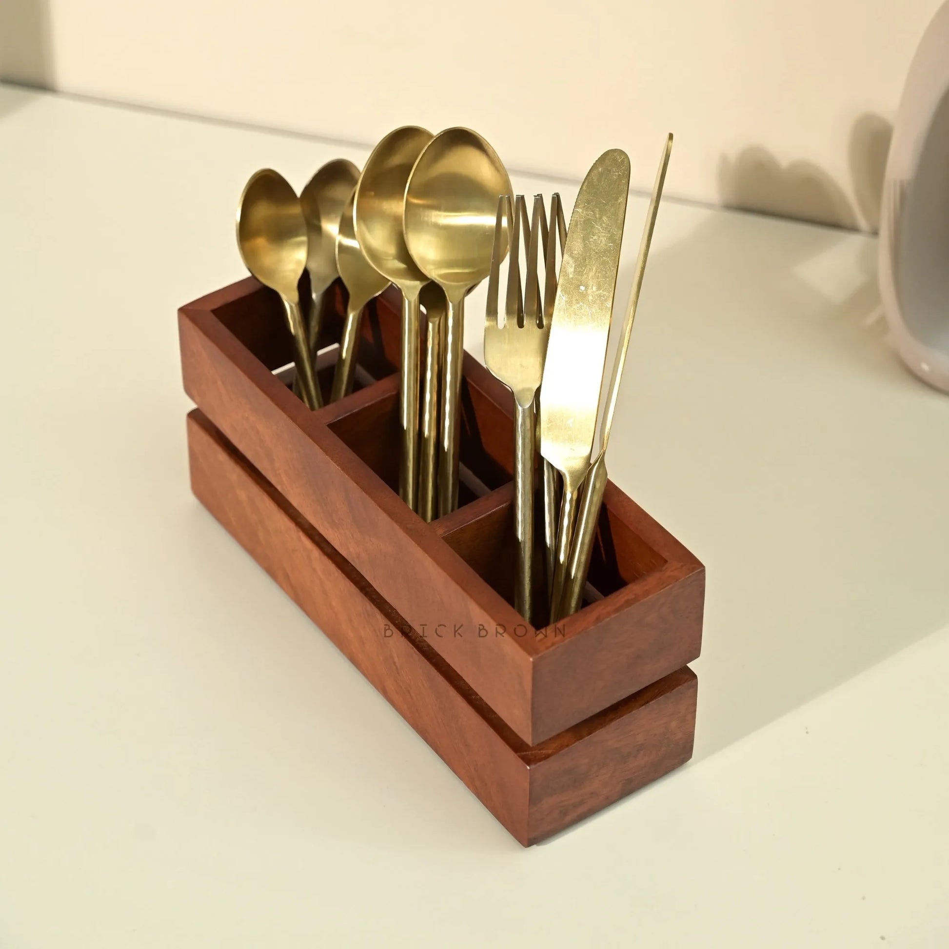 Cranny Cutlery Caddy/Holder from Mahogany Collection