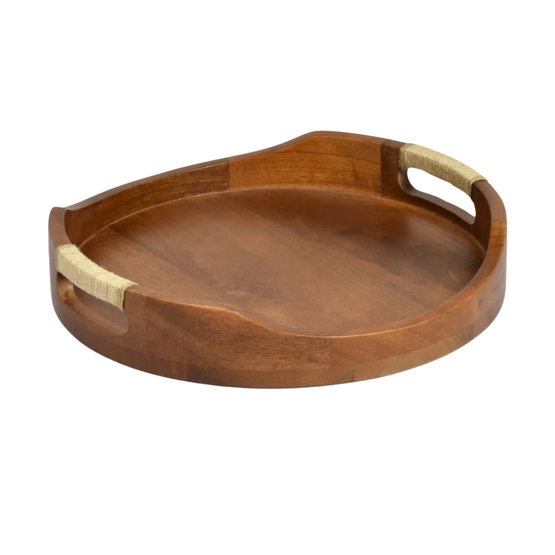 Tribal Curvy Serving Tray in Walnut
