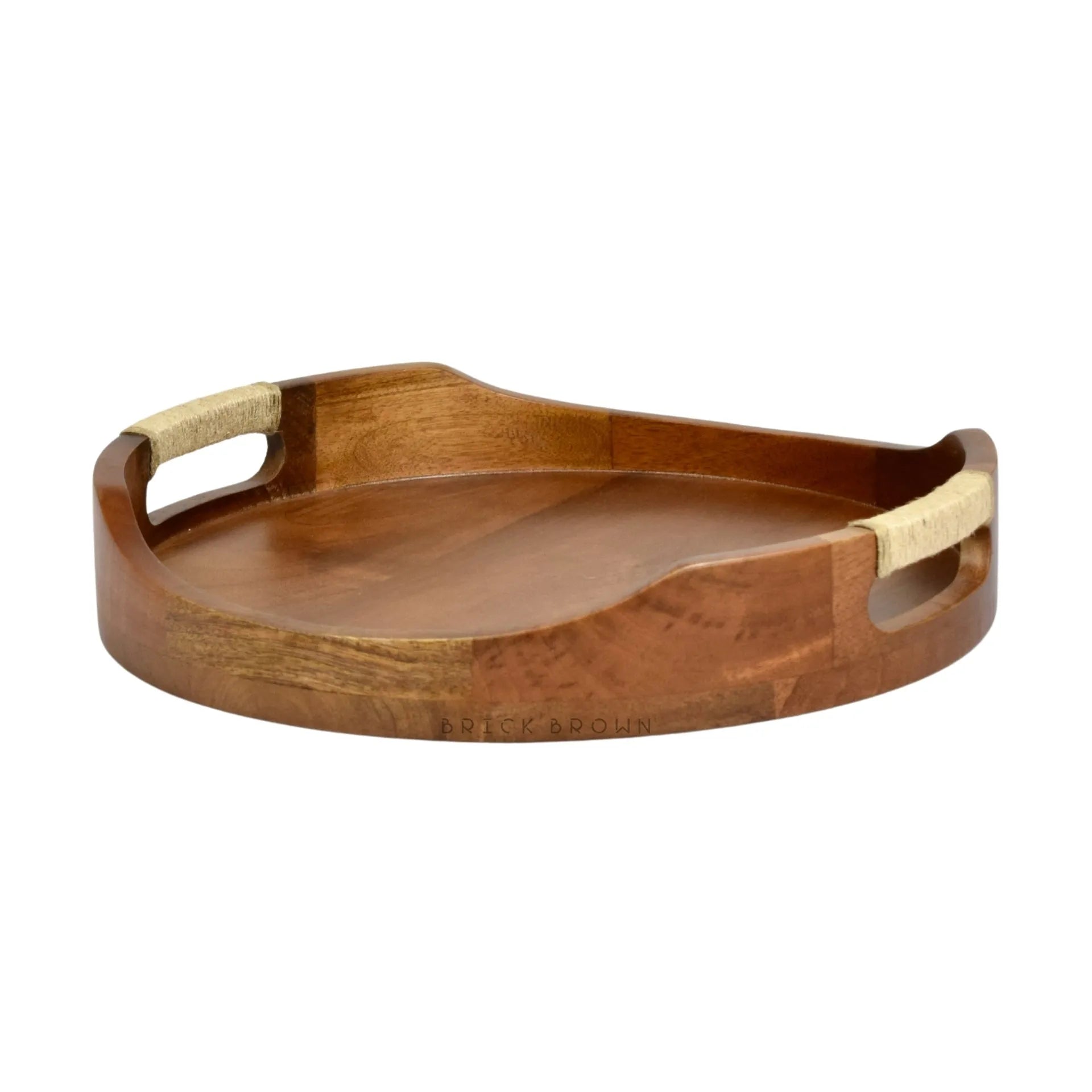 Tribal Curvy Serving Tray in Walnut