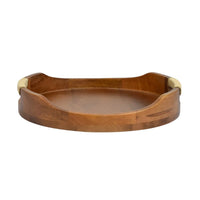 Tribal Curvy Serving Tray in Walnut