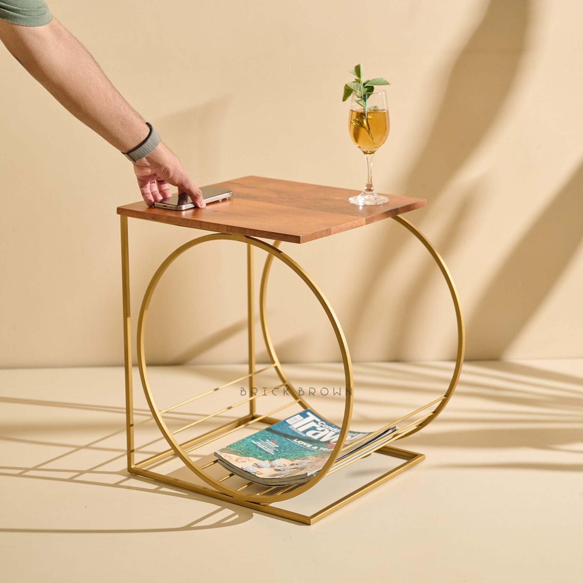 Running Wheel Accent Table