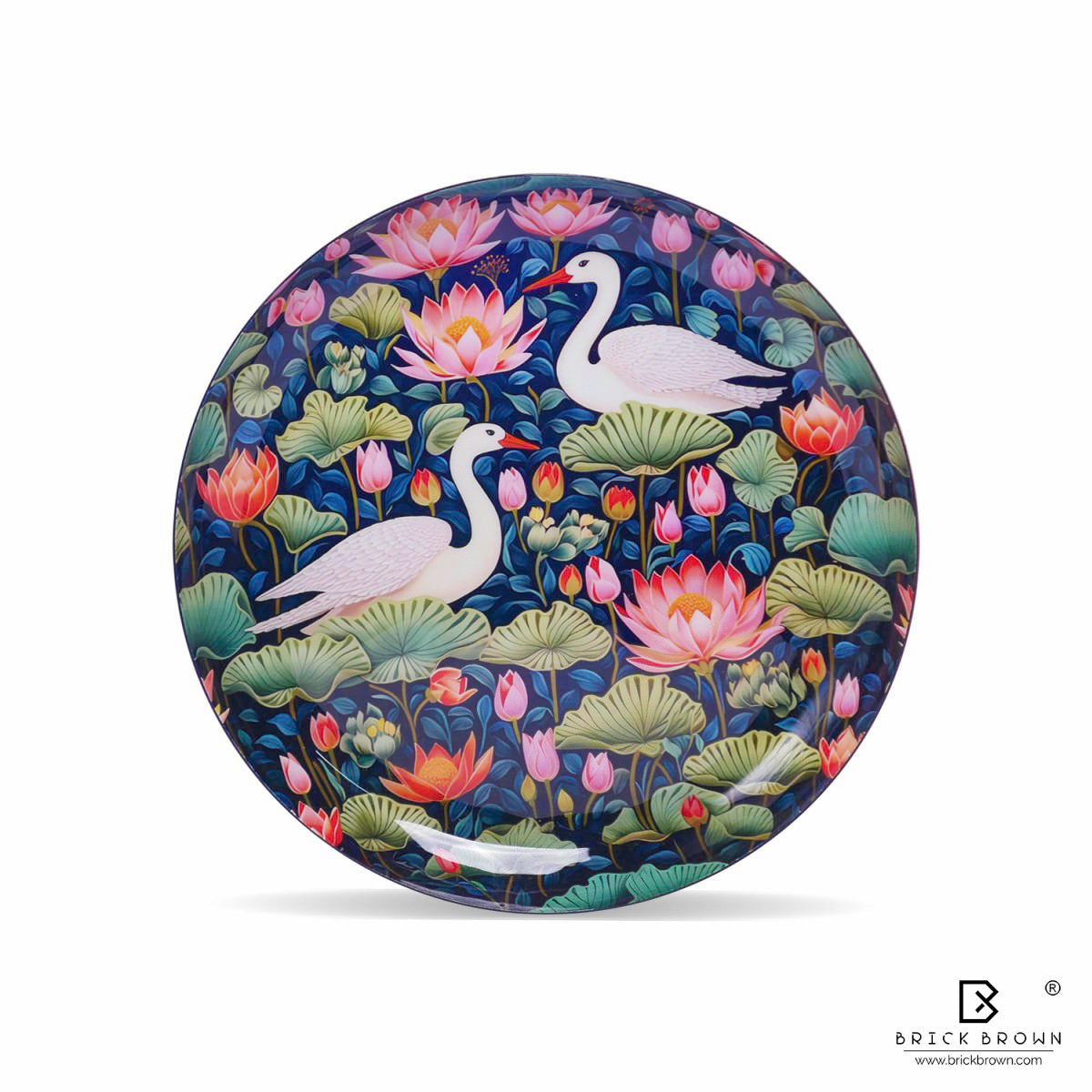 Pichwai Treasures Wall Plates Set (12 Inch, 10 Inch, 8 Inch, Set of 5)