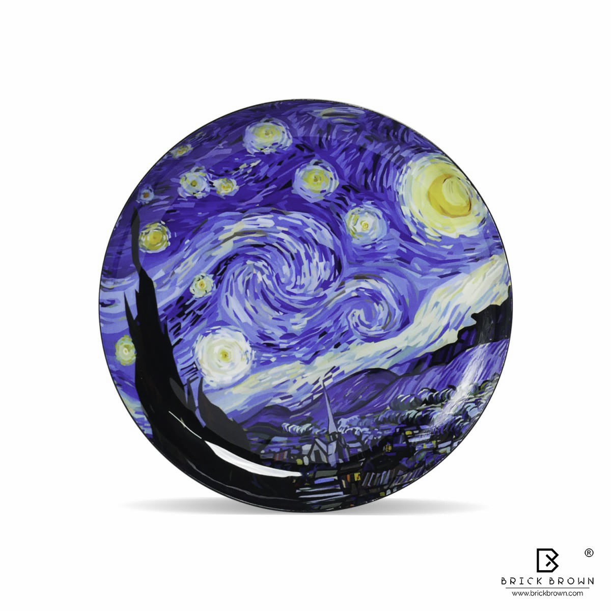 Van Gogh Vista Wall Plates Set (12 Inch, 10 Inch, 8 Inch, Set of 5)