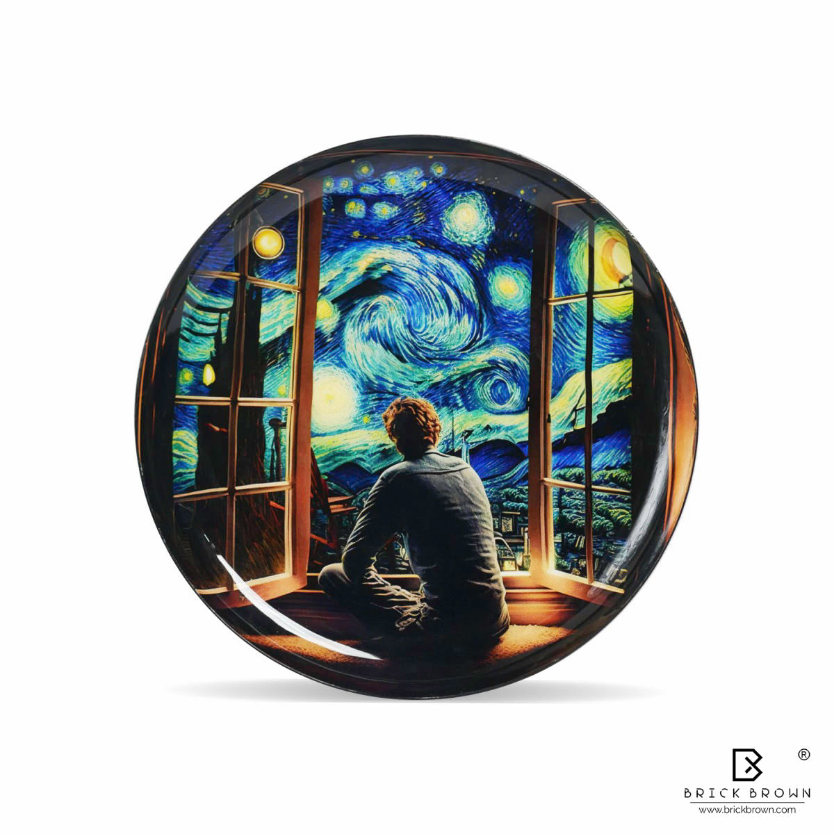 Van Gogh Vista Wall Plates Set (12 Inch, 10 Inch, 8 Inch, Set of 5)