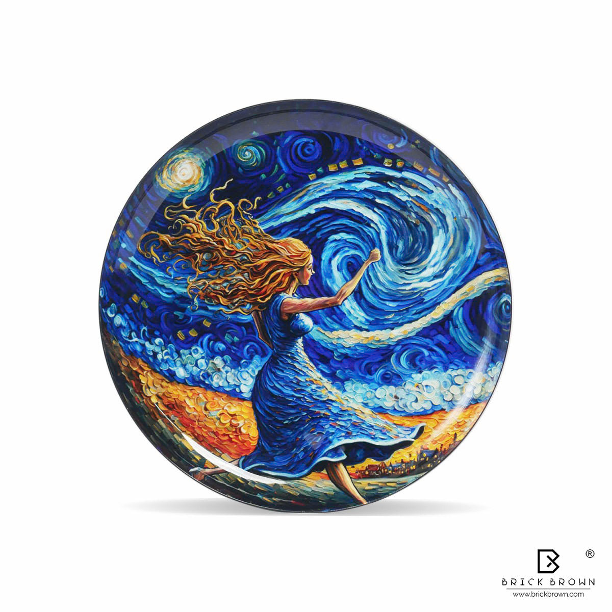 Van Gogh Vista Wall Plates Set (12 Inch, 10 Inch, 8 Inch, Set of 5)