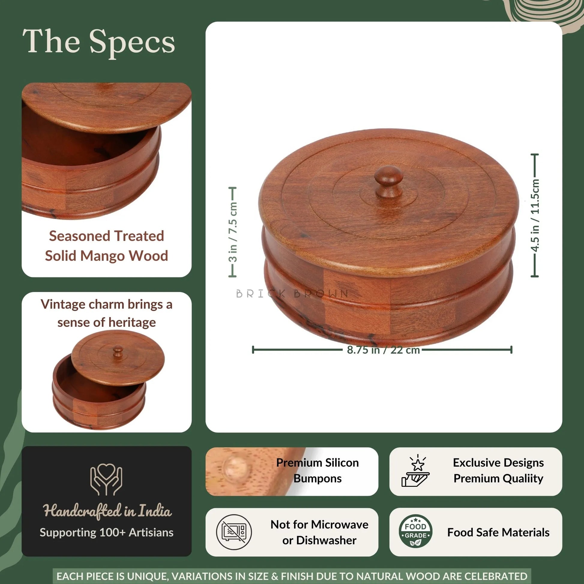 Vintage Roti Box from Mahogany Collection