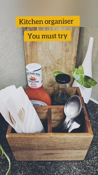 Rugged Wood Cutlery Caddy/Holder