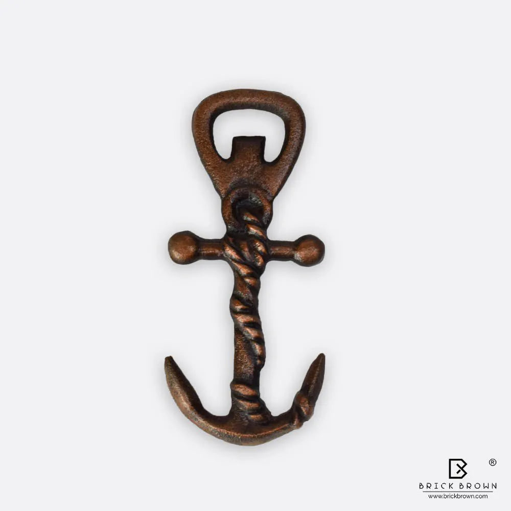 Nautical Anchor Bottle Opener in Antique Copper