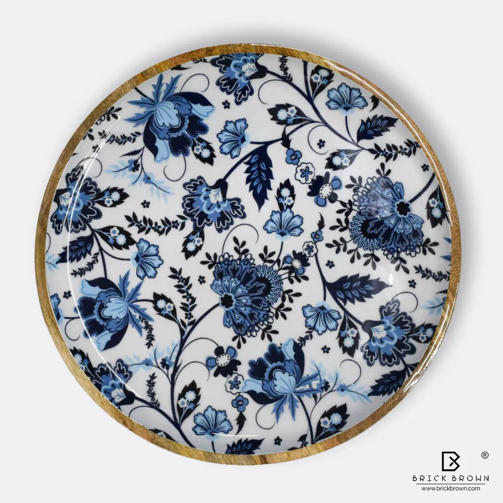 Floral Round Serving Platter (10 Inch)
