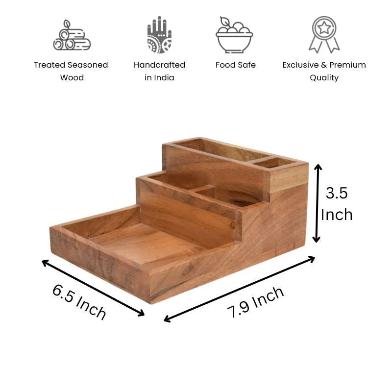 Staircase Organizer in Acacia Wood