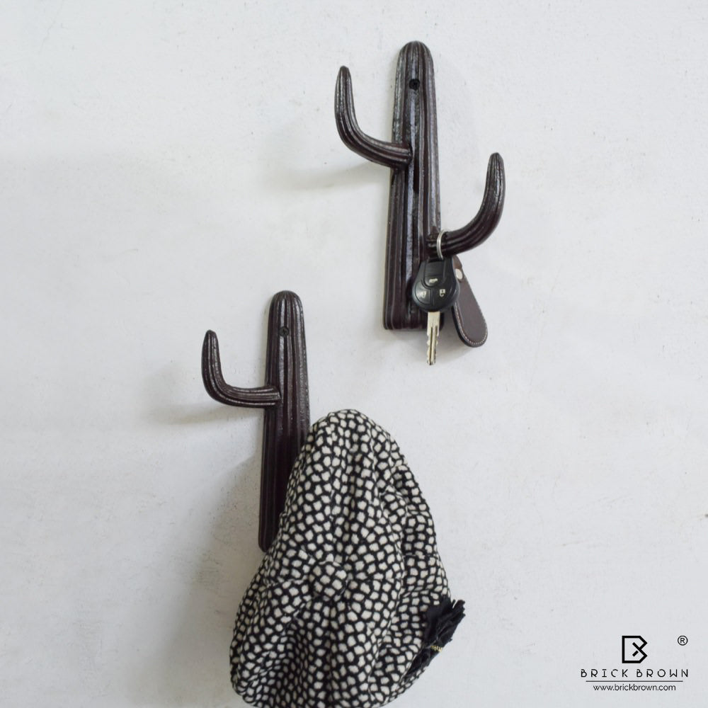 Cacti Key Holder/Wall Shelf - Set of 2