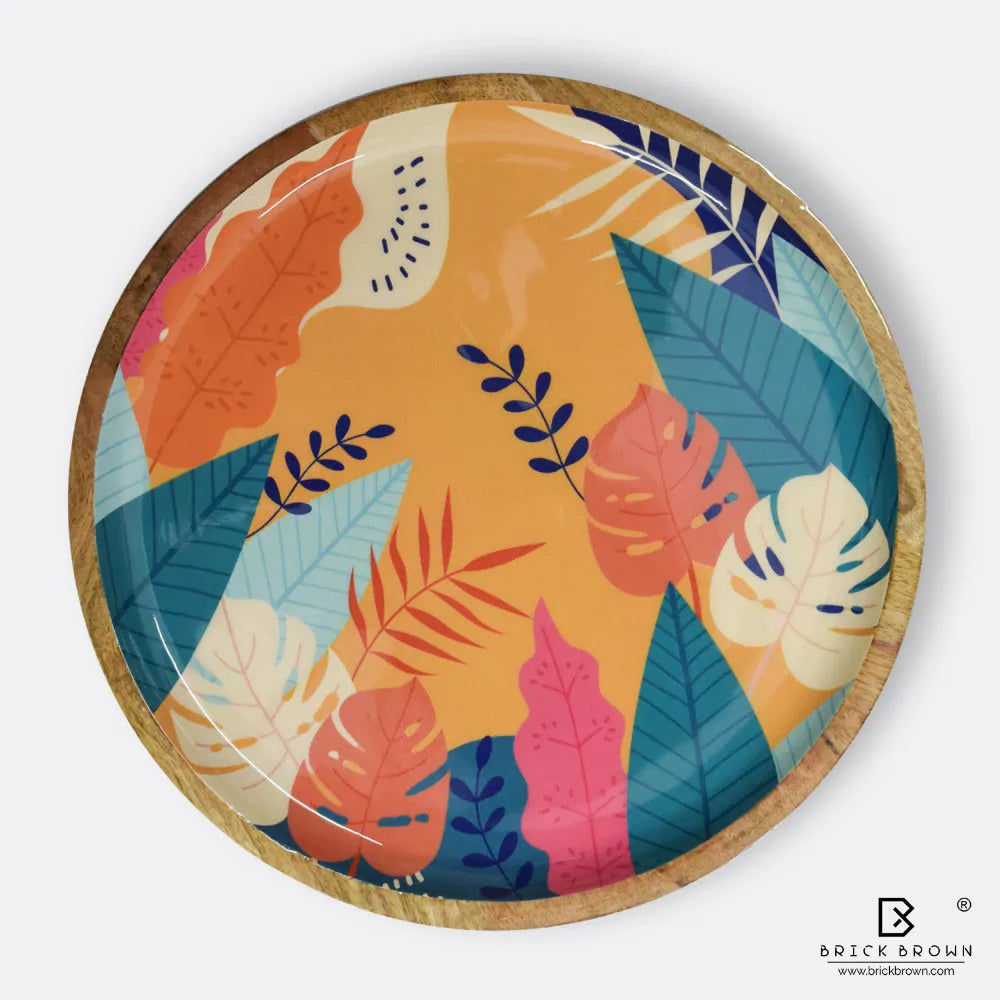 Tropical Round Serving Platter (10 Inch)