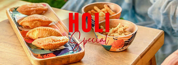 Serve Up Some Festive Fun - Wooden Serveware for Your Holi Celebration
