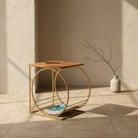 Running Wheel Accent Table