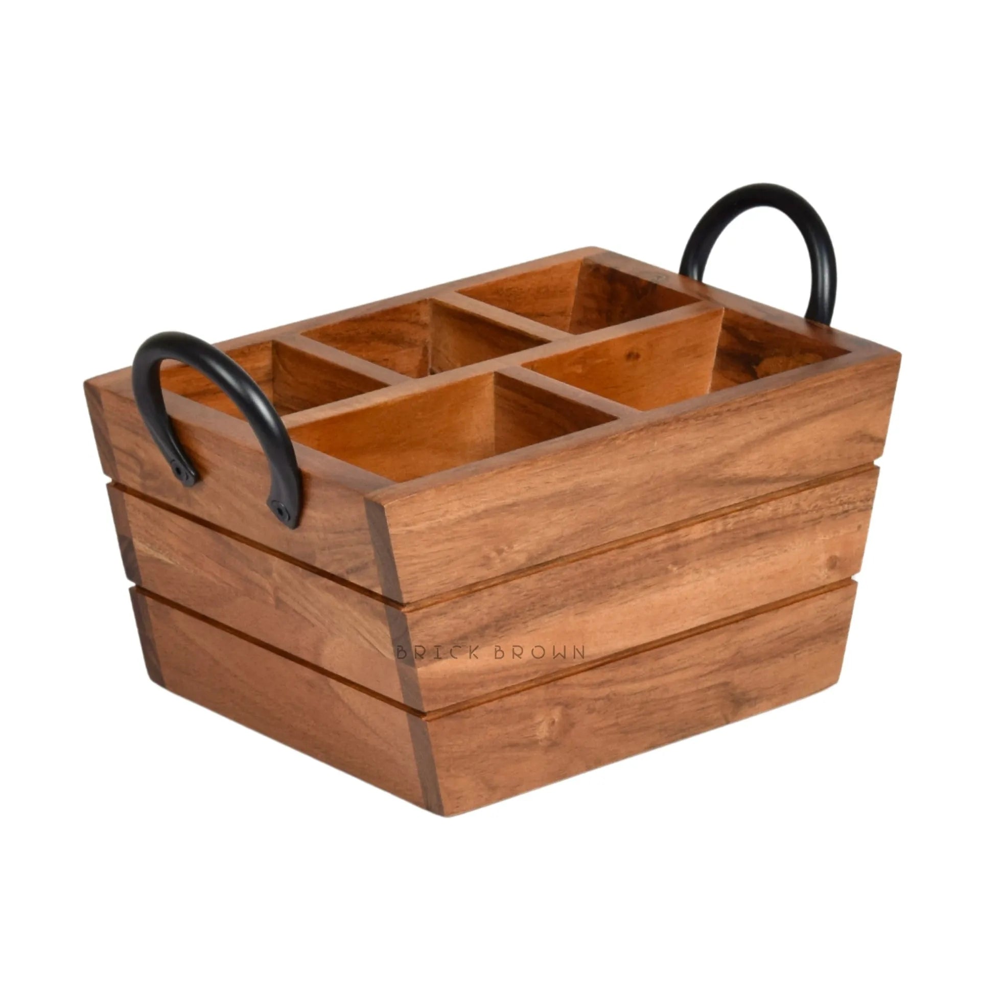 Boat Cutlery Caddy/Holder with Horseshoe Handle