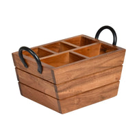 Boat Cutlery Caddy/Holder with Horseshoe Handle