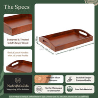 Classic Serving Tray from Mahogany Collection (Small)