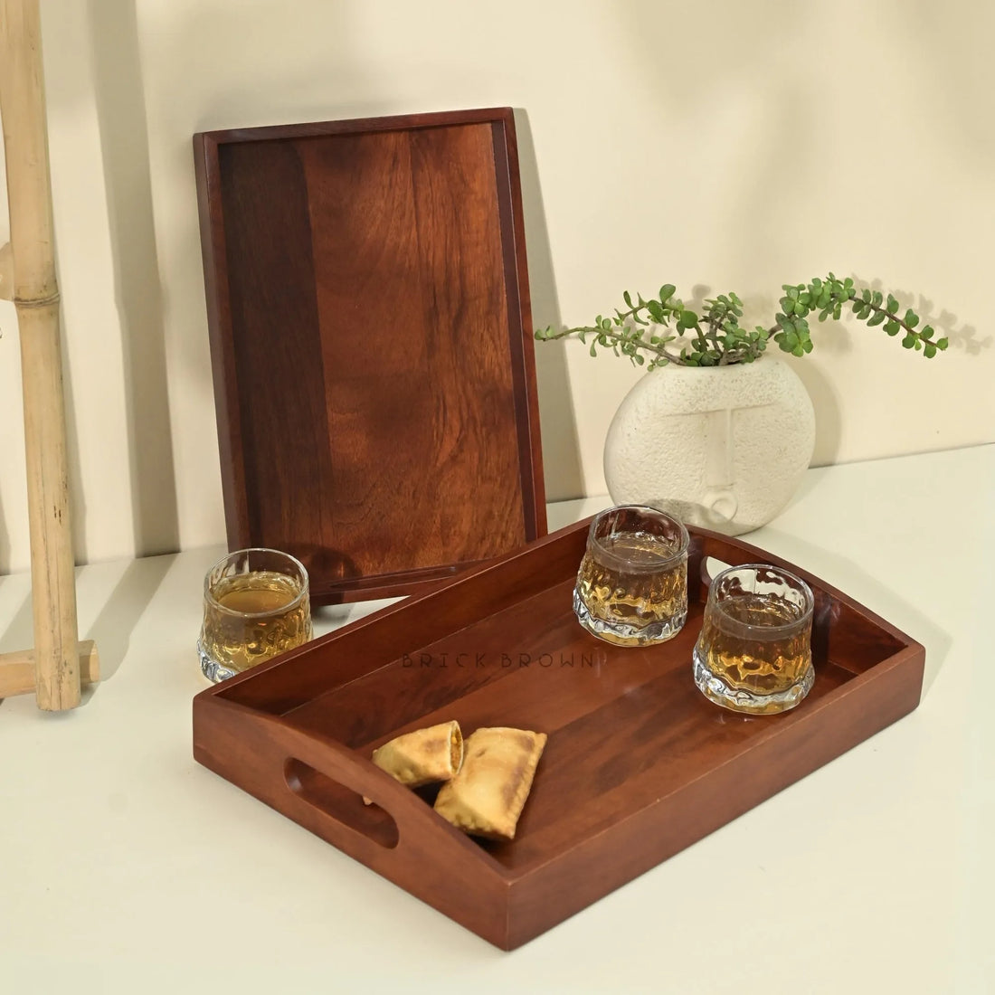 Classic Serving Tray from Mahogany Collection (Set of 2)