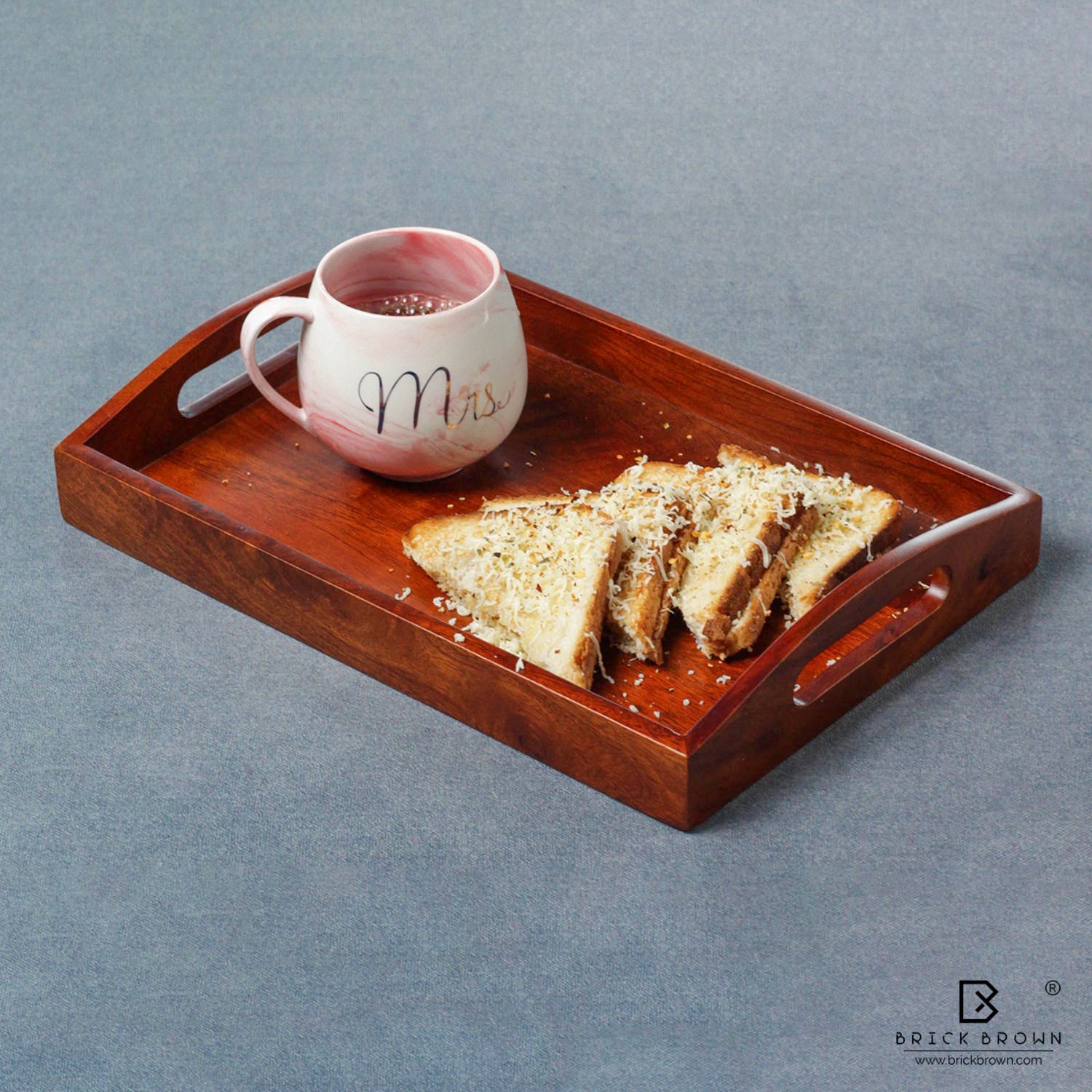 Classic Serving Tray from Mahogany Collection (Small)