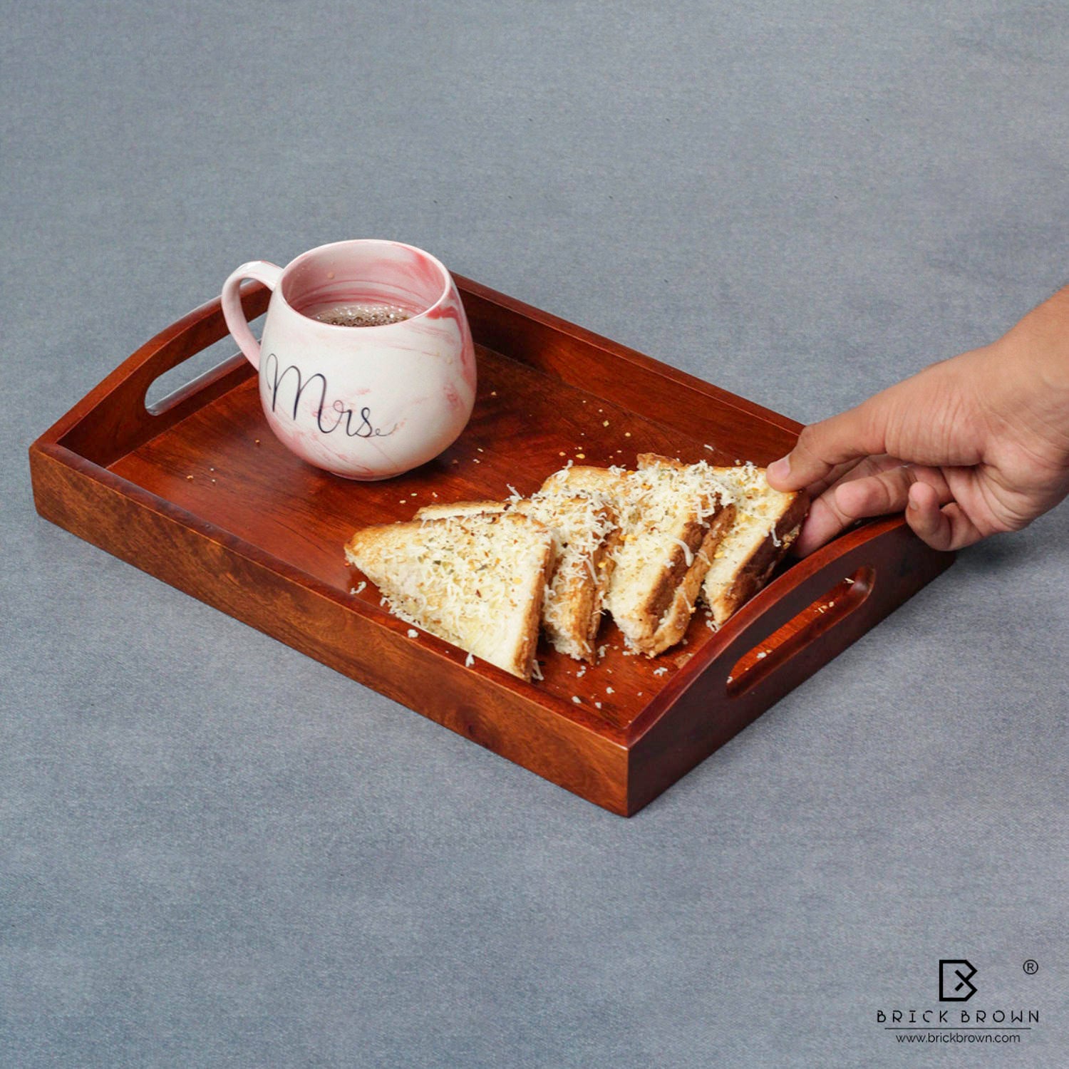 Classic Serving Tray from Mahogany Collection (Small)