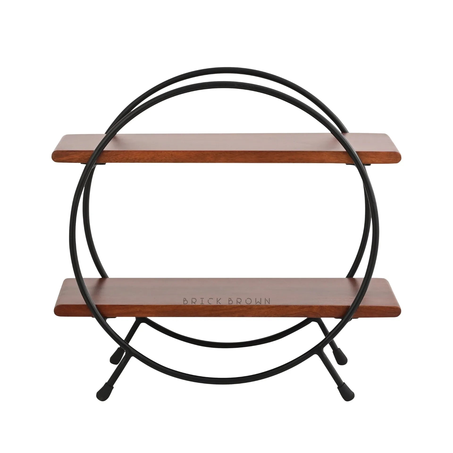 Circular Organizer with Black Frame from Mahogany Collection