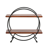 Circular Organizer with Black Frame from Mahogany Collection