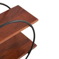 Circular Organizer with Black Frame from Mahogany Collection