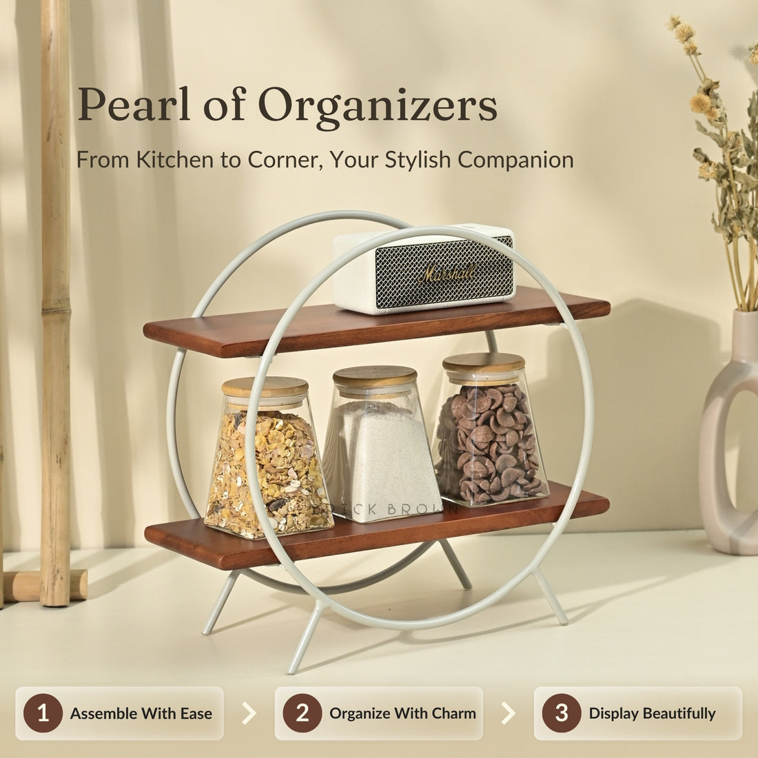 Pearl Circular Organizer from Mahogany Collection