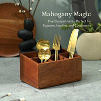 Prism Cutlery Caddy/Holder from Mahogany Collection