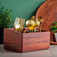 Prism Cutlery Caddy/Holder from Mahogany Collection