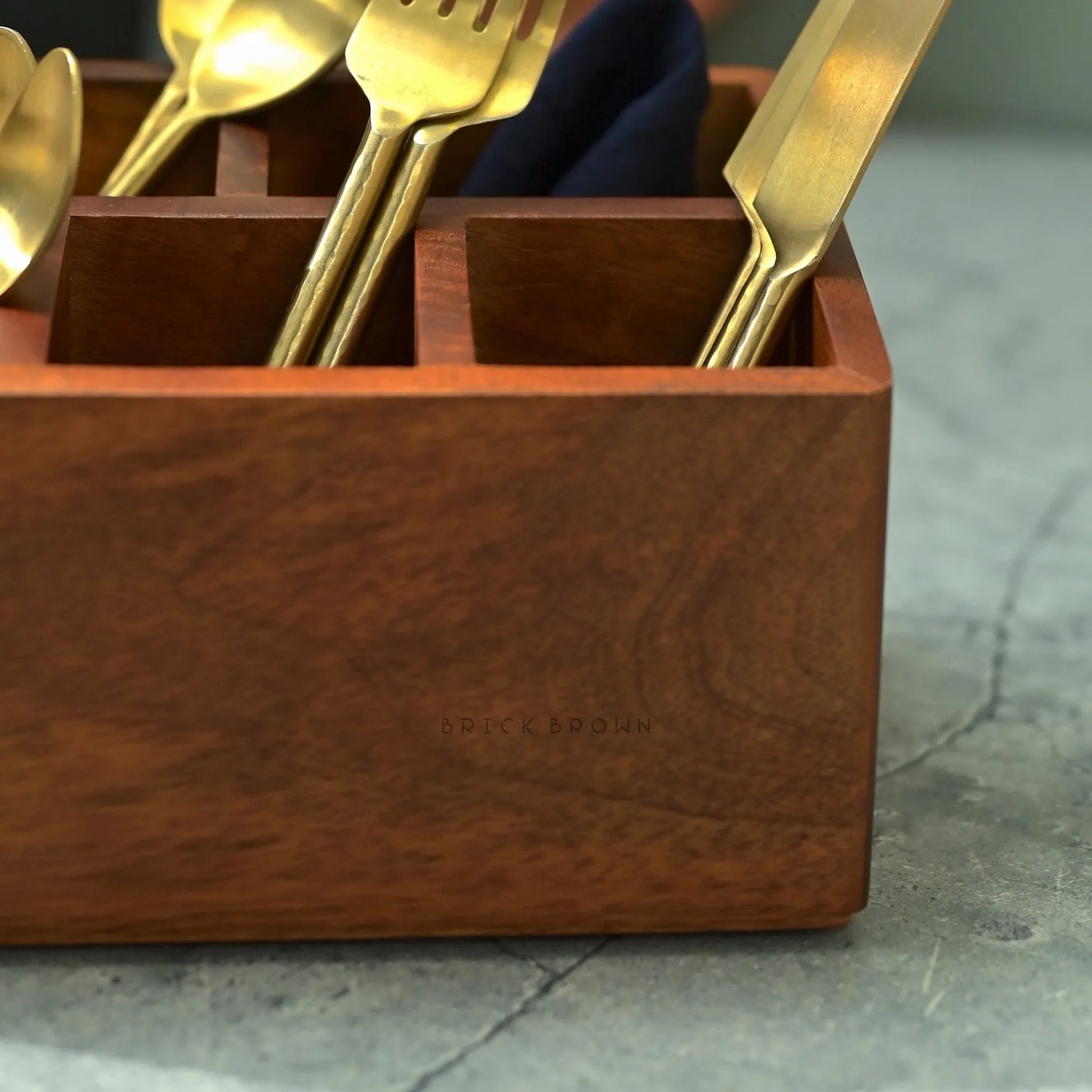 Prism Cutlery Caddy/Holder from Mahogany Collection