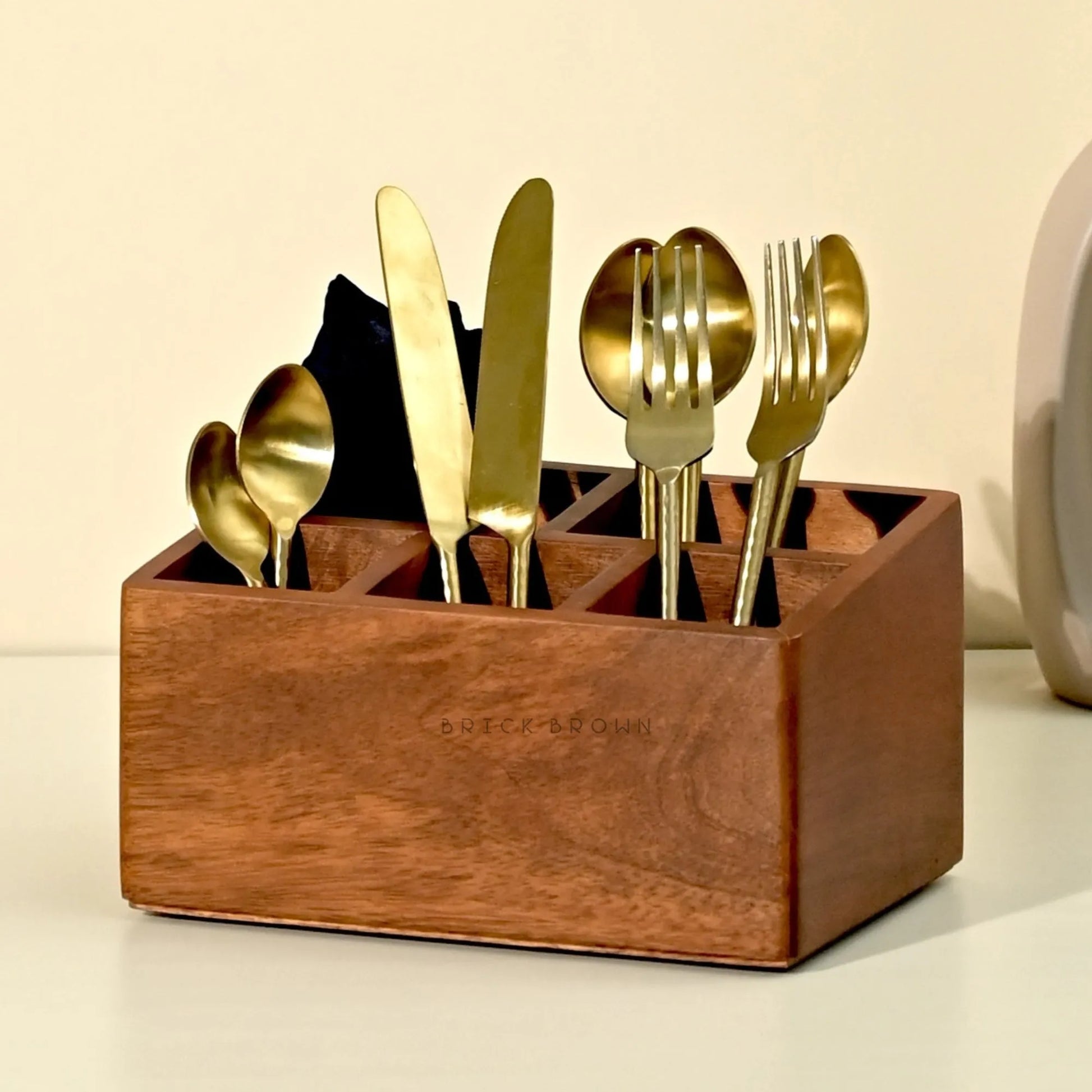 Prism Cutlery Caddy/Holder from Mahogany Collection