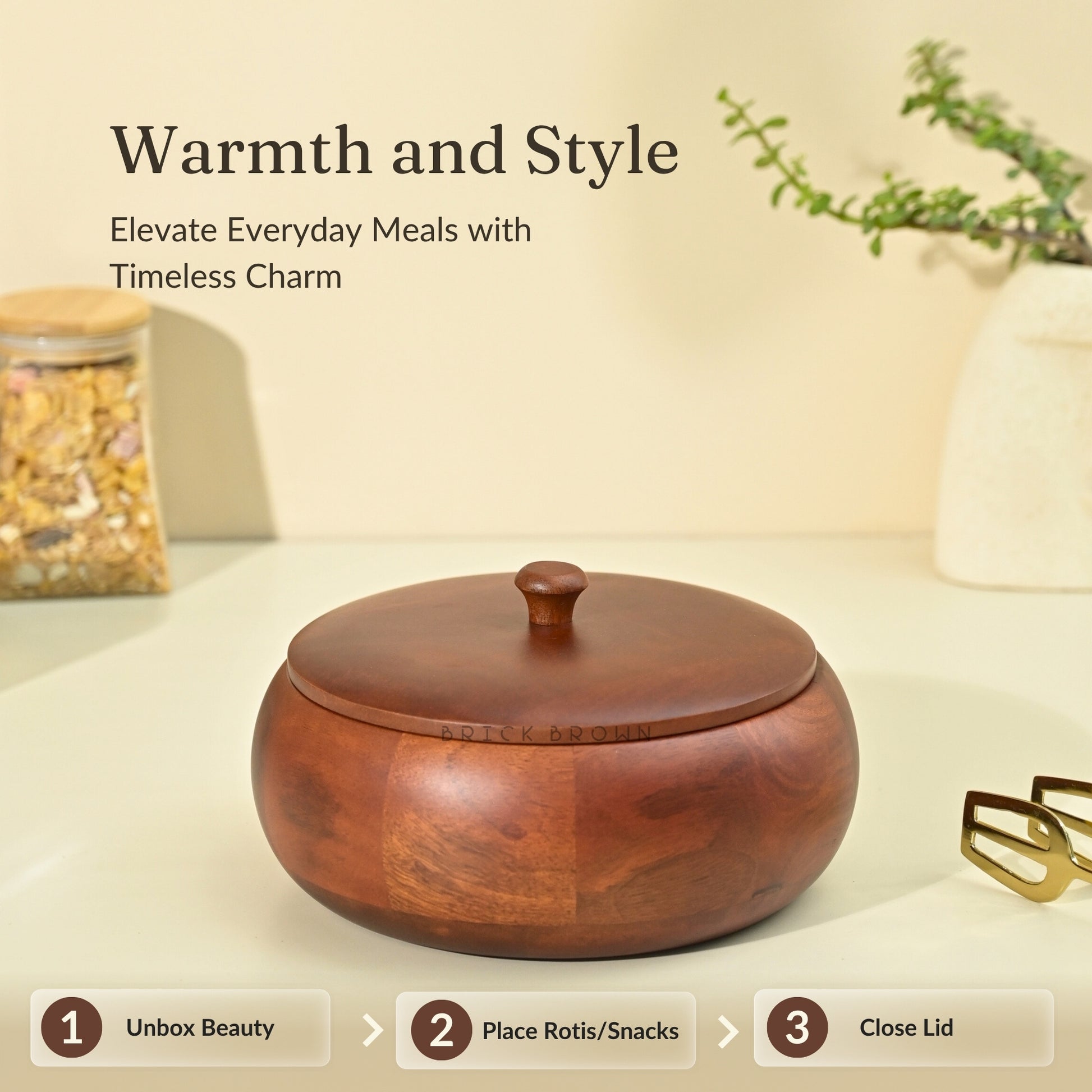 Roti Box from Mahogany Collection (Small)