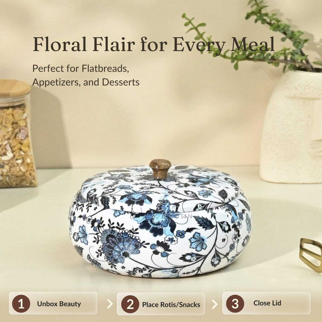 Floral Roti Box