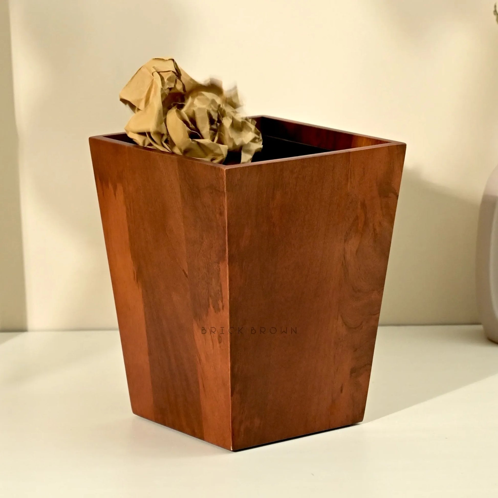 Dwindle Wastebasket from Mahogany Collection