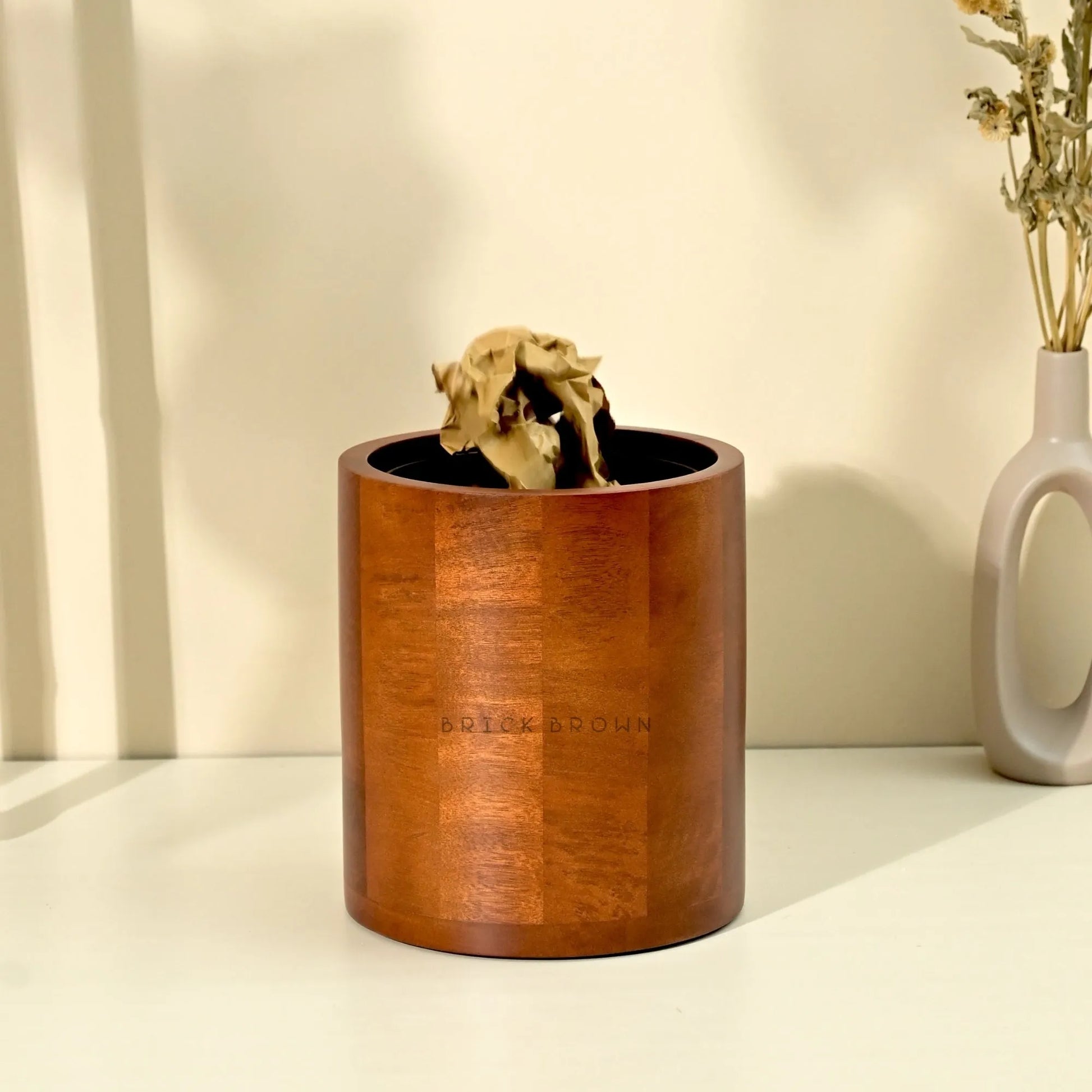 Curvy Wastebasket from Mahogany Collection