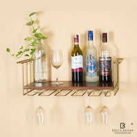 Barvana Bar Shelf with Wine Glass Holder