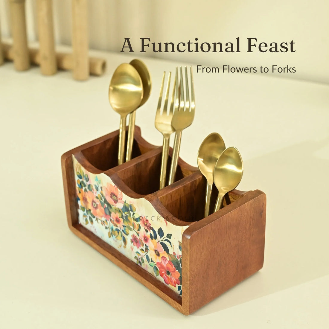 Pastel Flora Cutlery Holder