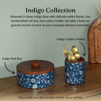 Indigo Cutlery Holder