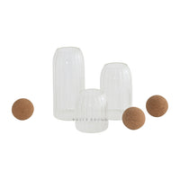 Oro Glass Storage Jar Set of 3 (500ml, 750ml, 1000ml)