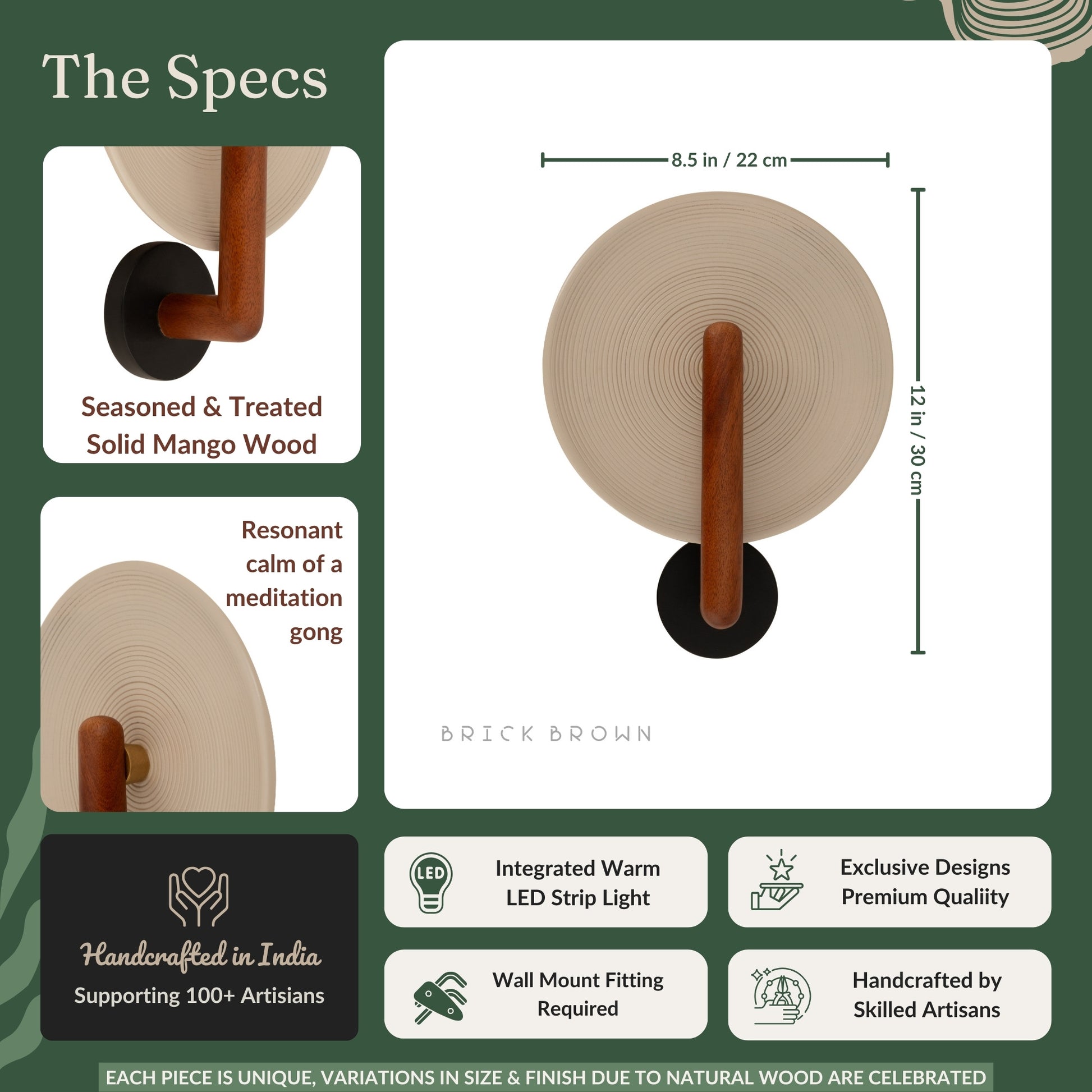 Gong Wall Light