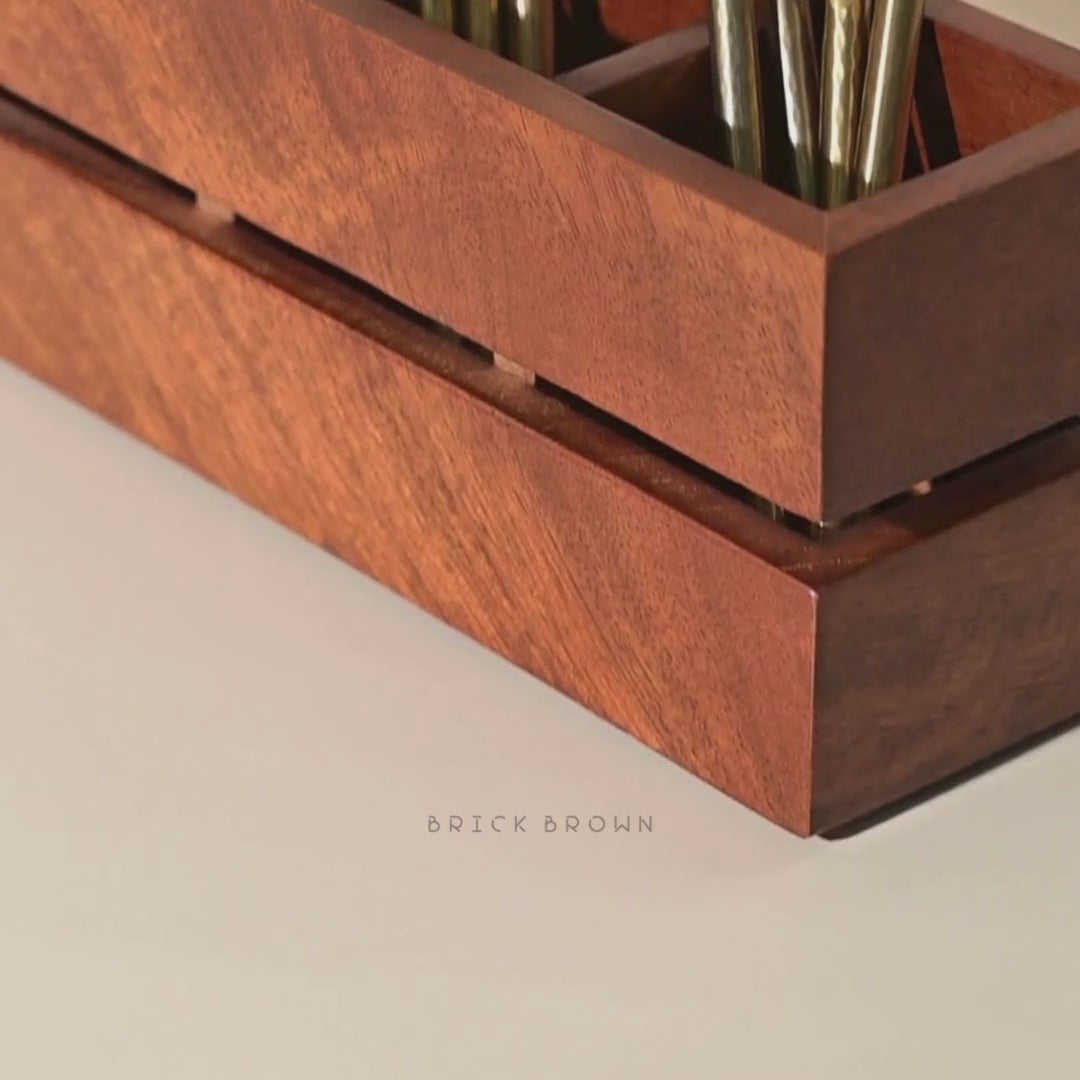 Cranny Cutlery Caddy/Holder from Mahogany Collection