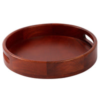 Classic Round Serving Tray from Mahogany Collection (12 Inch)