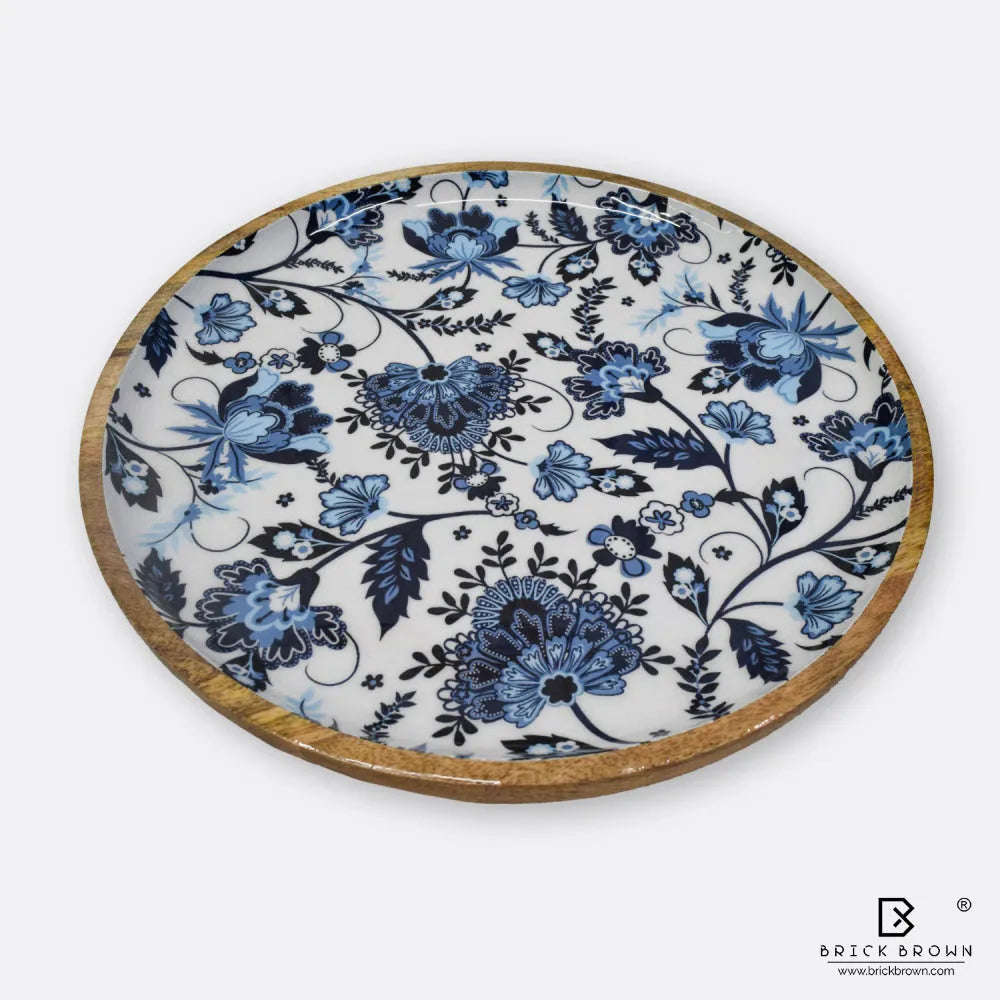 Floral Round Serving Platter (10 Inch)