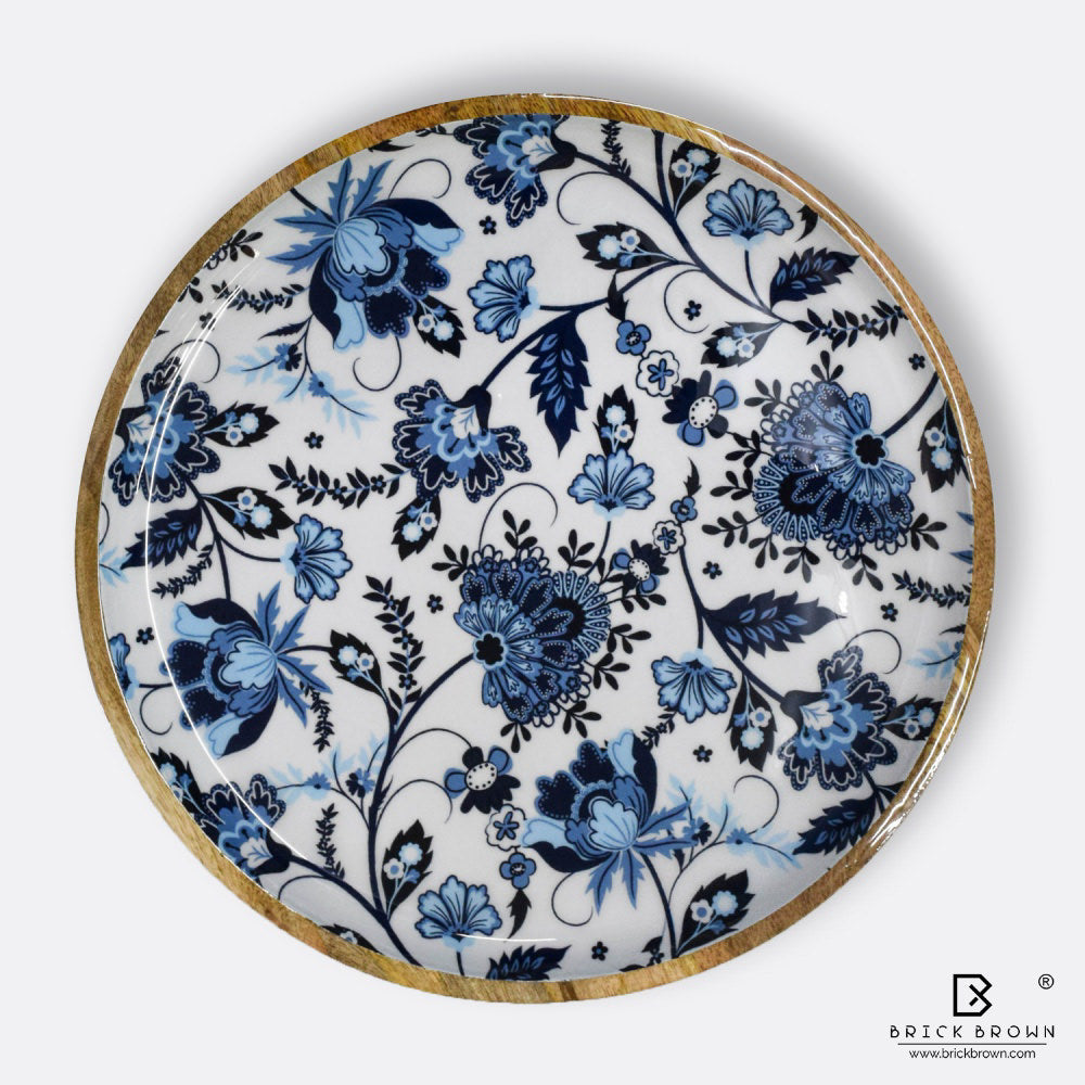 Floral Round Serving Platter (10 Inch)