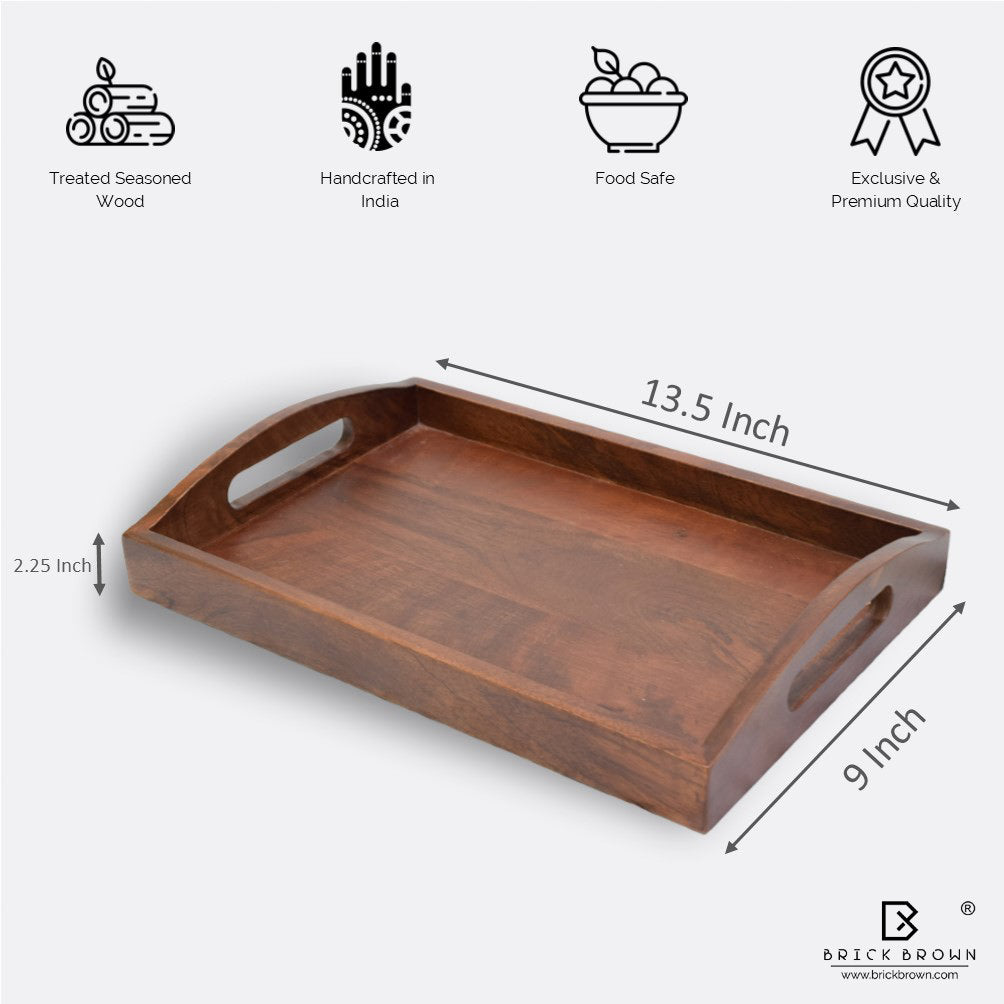 Classic Serving Tray from Mahogany Collection (Small)