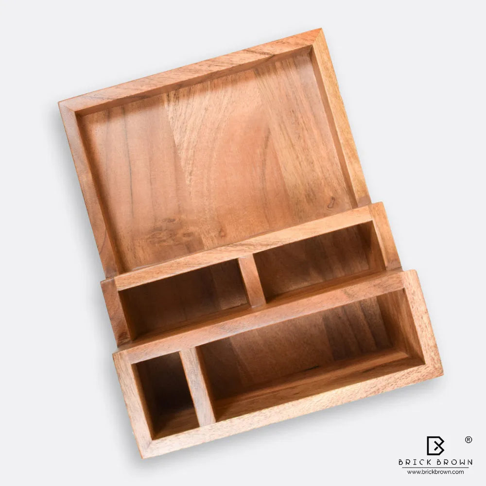 Staircase Organizer in Acacia Wood