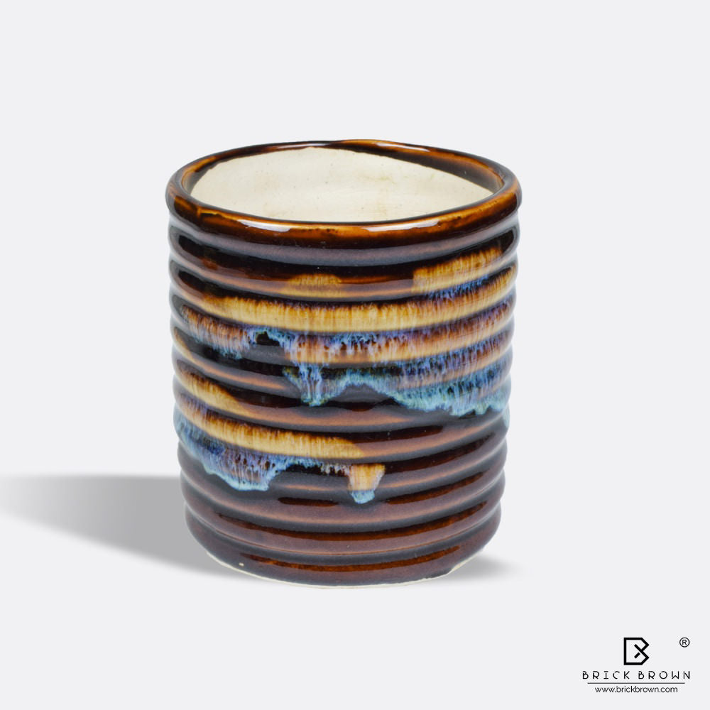 Cylindrical Planter in Multicolor from the Wildscape Collection
